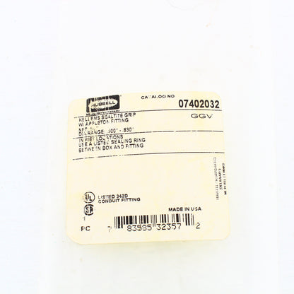 Hubbell 7402032 1/2" Liquidtight Conduit Connector Fitting w/Mesh 45? Elbow