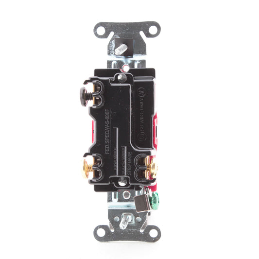Hubbell Bryant 1223R Red 20A 3-Way Toggle Wall Light Switch Industrial