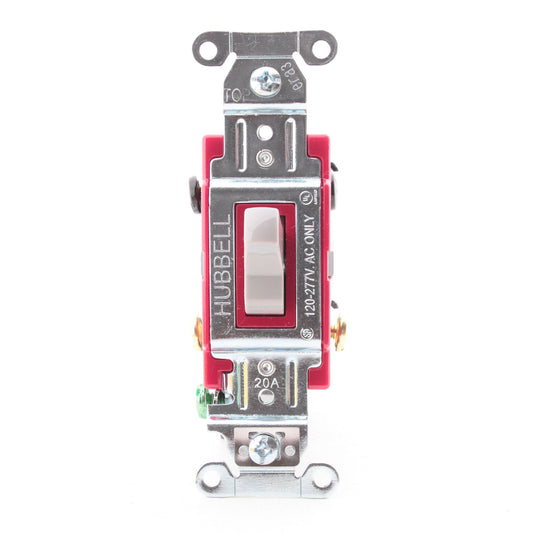 Hubbell Bryant 1224GY 4-Way Gray 20A Toggle Light Switch 20A 120/277V Industrial