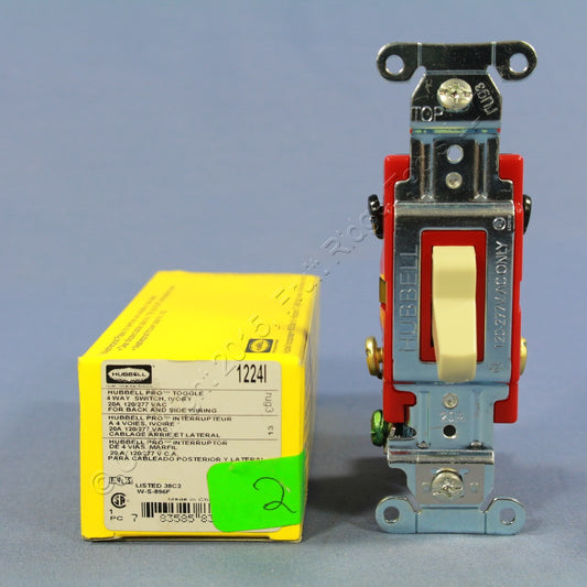 Hubbell Bryant 1224I Ivory Industrial 4-WAY Toggle Light Switch 20A 120/277V