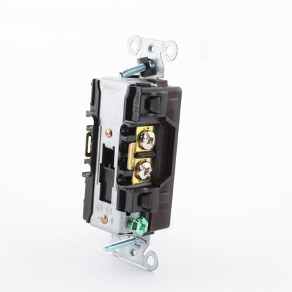 Hubbell Brown Decorator Receptacle Hospital Grade Outlet LED Ind. 20A 2182LTRA