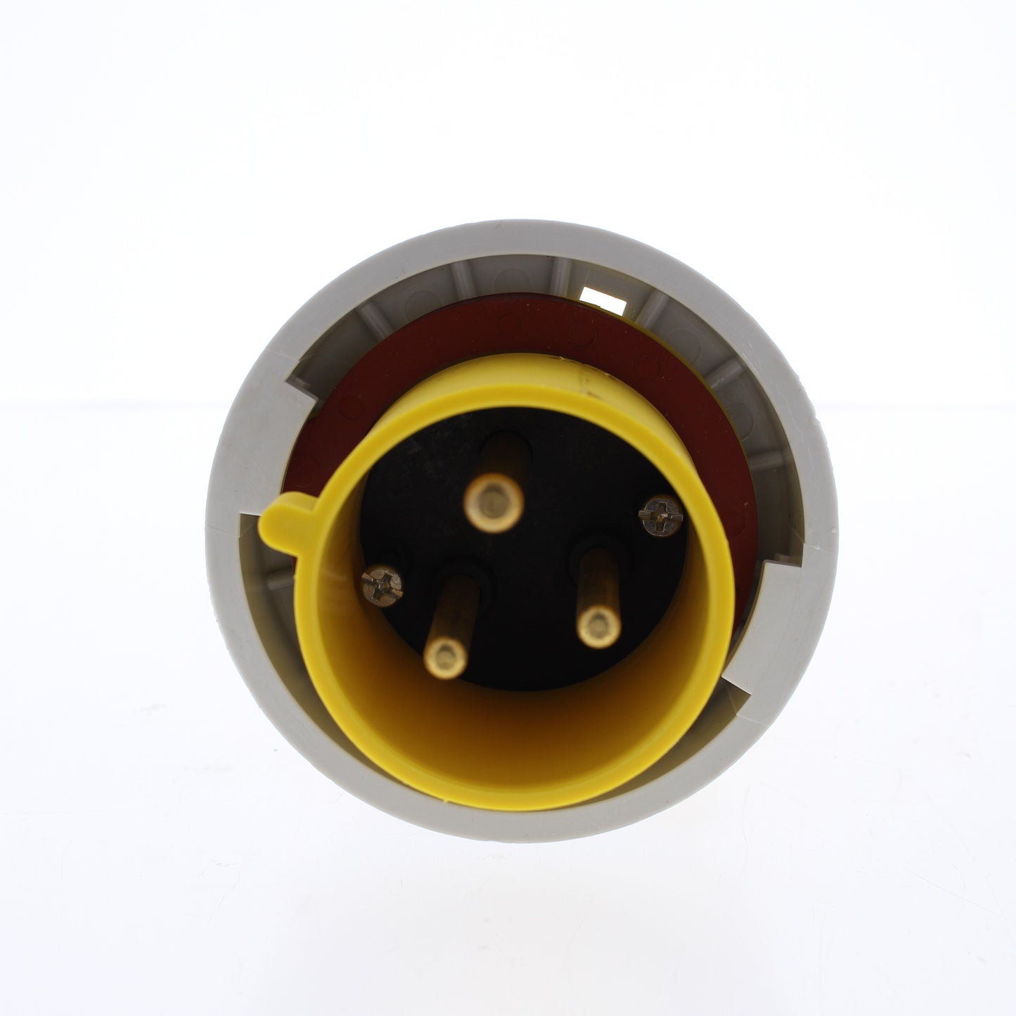 Hubbell 330P4W Yellow Watertight IEC 309 Pin & Sleeve Male Plug 30A 125VAC 2P3W
