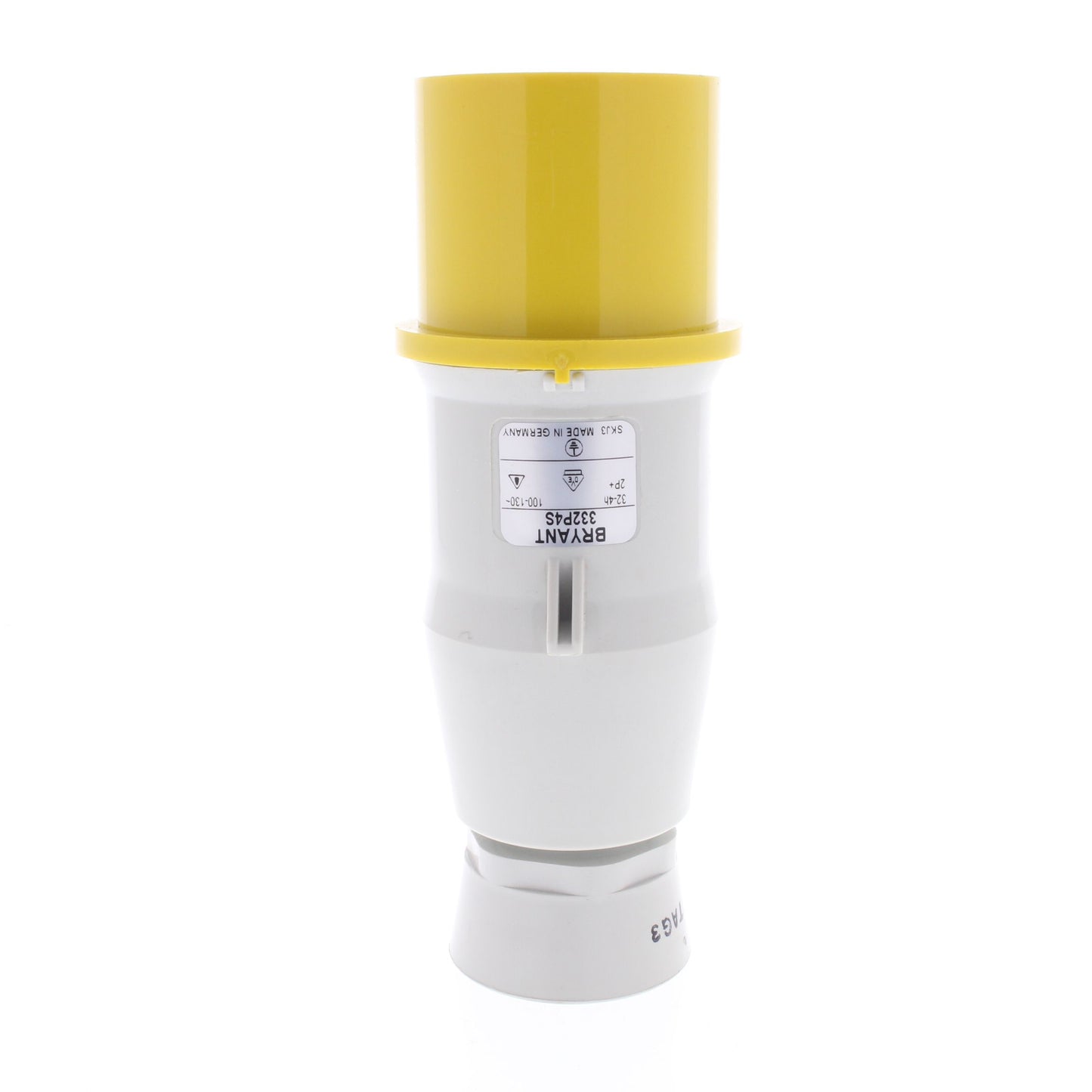 Hubbell 332P4S Splashproof 32A Male IEC 309 Pin & Sleeve Plug 100-130V 2P3W