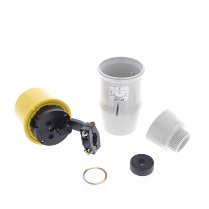 Hubbell 332P4S Splashproof 32A Male IEC 309 Pin & Sleeve Plug 100-130V 2P3W