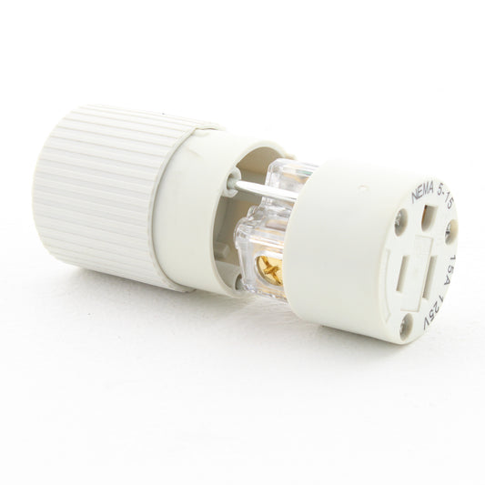 Hubbell Hospital Grade Straight Blade Connector 2P3W Nema 5-15R 15A 125V 515HSC