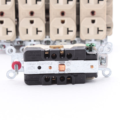 Hubbell 5362I Ivory 20A Duplex Outlet Receptacles 125V 5-20R Industrial 10pcs