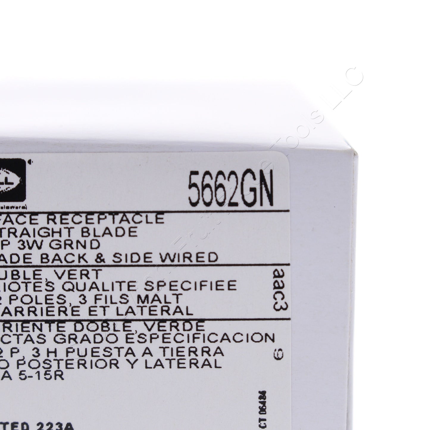 Hubbell 5662GN Green Heavy Duty Grade 15A Duplex Receptacle Outlet 6-15R 250V