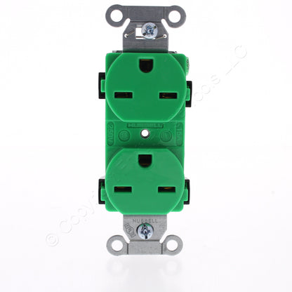 Hubbell 5662GN Green Heavy Duty Grade 15A Duplex Receptacle Outlet 6-15R 250V