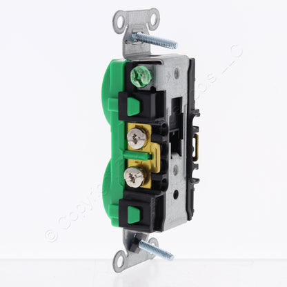 Hubbell 5662GN Green Heavy Duty Grade 15A Duplex Receptacle Outlet 6-15R 250V