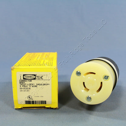 Hubbell Bryant Turn Locking Connector Twist Lock Non-NEMA 20A 125/250V 7314C