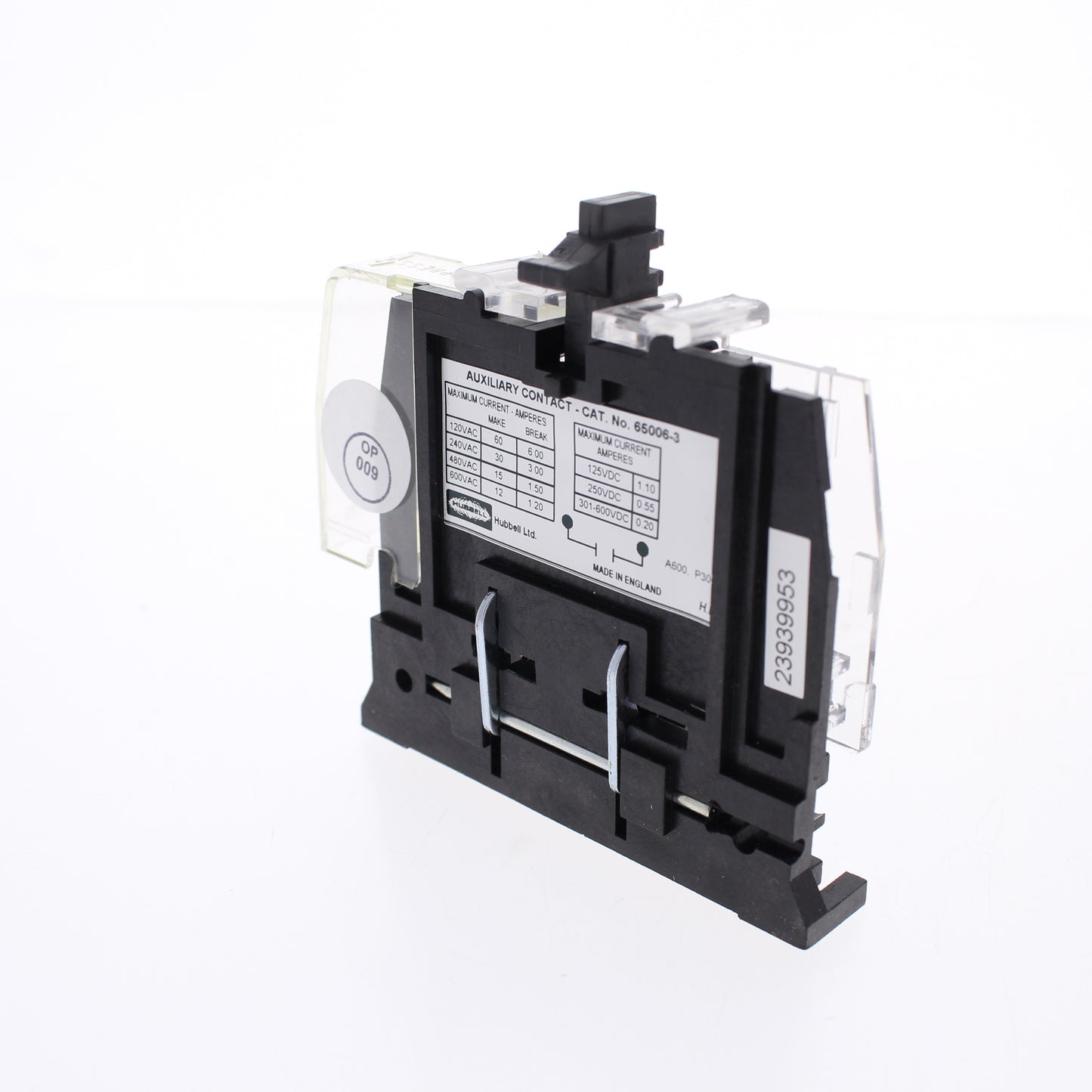 Hubbell ACFSNO Aux Contact Normally Open Circuit-Lock Fused Disconnect Switch