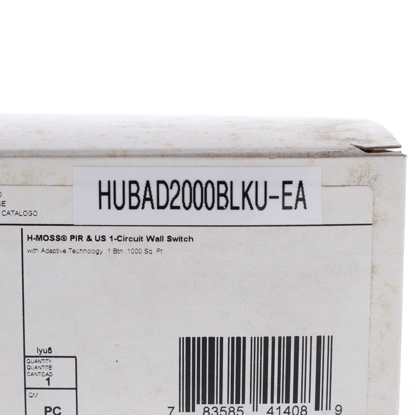 Hubbell AD2000BK1U Black Occupancy Sensor Switch Adaptive PIR/US 120/277V 1000ft