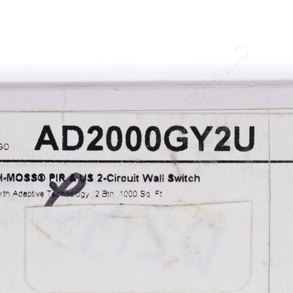 Hubbell Gray Occupancy Sensor Switch Adaptive PIR/US 2Circuit 120/277V AD2000GY2