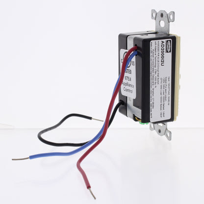 Hubbell AD2000I2U Ivory Occupancy Sensor Switch Adaptive PIR/US 2 Circuit