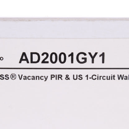 Hubbell Gray Vacancy Sensor Switch Adaptive PIR/US 120/277V 1000ft? AD2001GY1