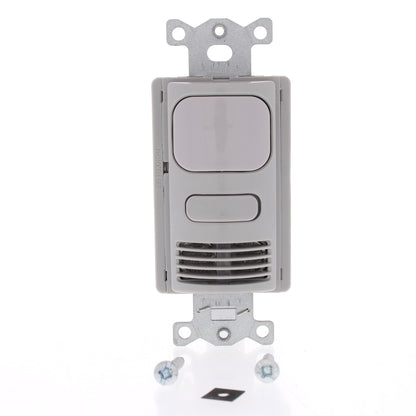 Hubbell Gray Vacancy Sensor Switch Adaptive PIR/US 120/277V 1000ft? AD2001GY1