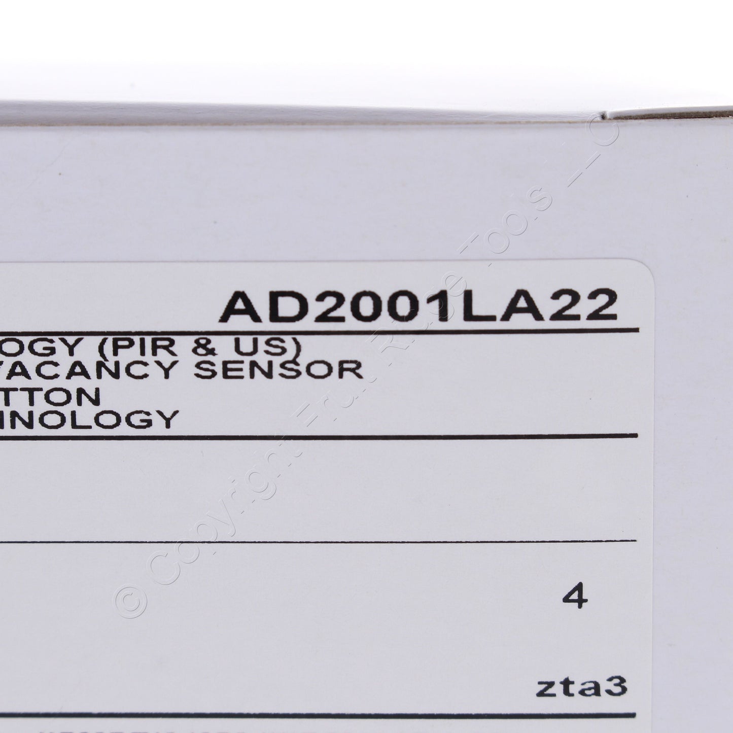 Hubbell AD2001LA22 Lt Almond Vacancy Sensor Switch Adaptive PIR/US 2 Circuit