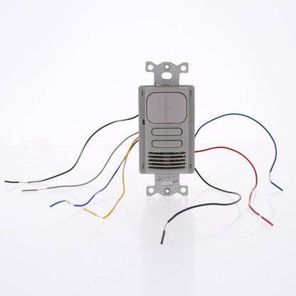Hubbell AD2240GY2 Gray Occupancy Sensor Switch Low Voltage PIR/US 2Circuit 24VDC