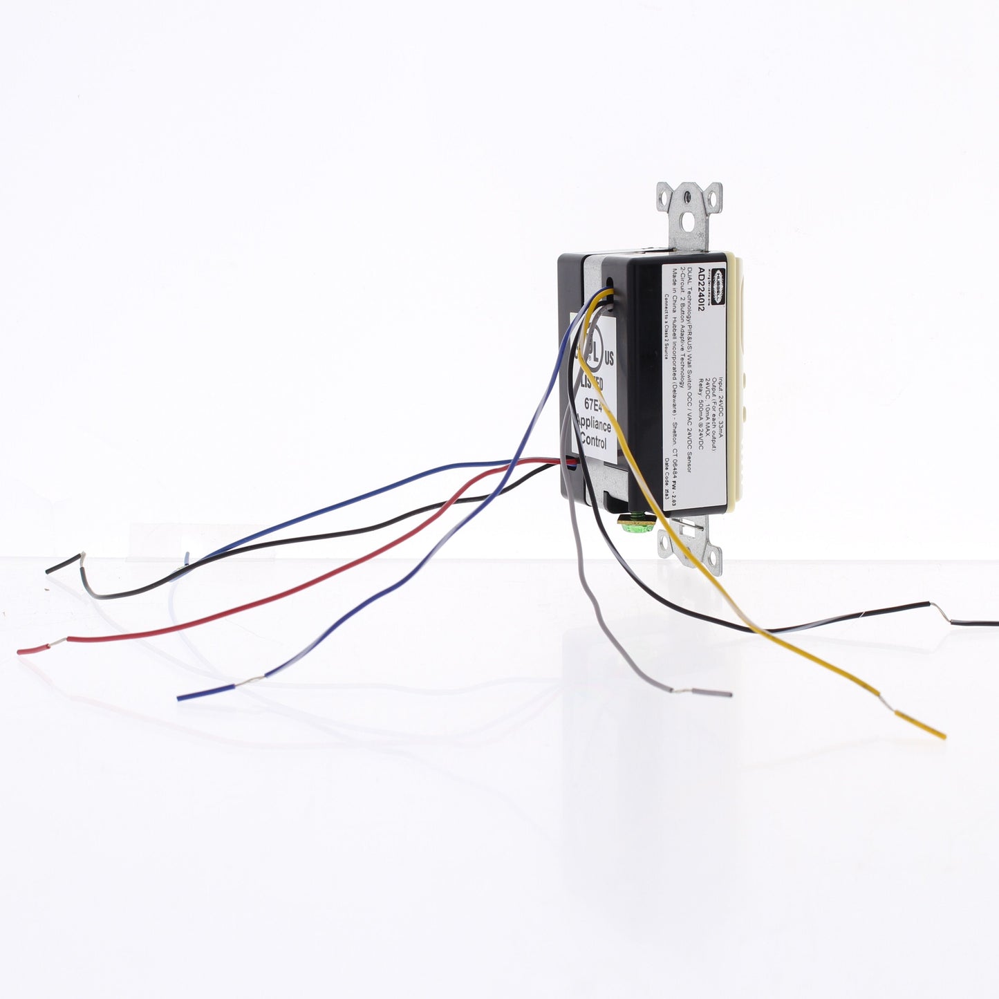 Hubbell AD2240I2 Ivory Occupancy Sensor Switch Low Voltage PIR/US 2Circuit 24VDC