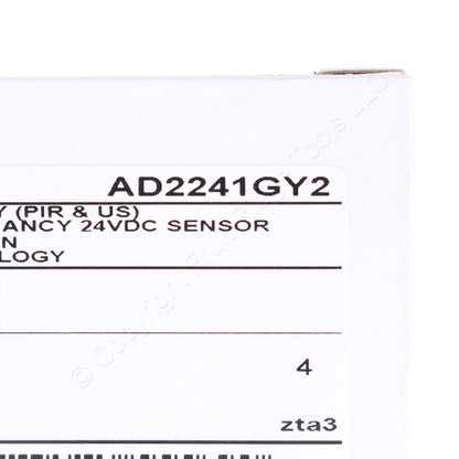 Hubbell AD2241GY2 Gray Vacancy Sensor Switch Low Voltage PIR/US 2-Circuit 24VDC