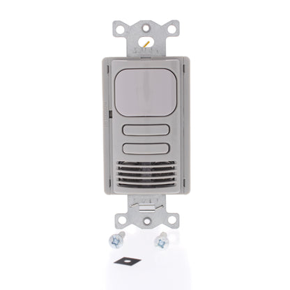Hubbell AD2241GY2 Gray Vacancy Sensor Switch Low Voltage PIR/US 2-Circuit 24VDC
