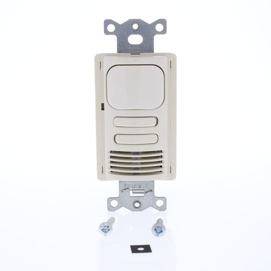 Hubbell AD2241LA2 Lt Almond Vacancy Sensor Low Voltage PIR/US 2-Circuit 24VDC