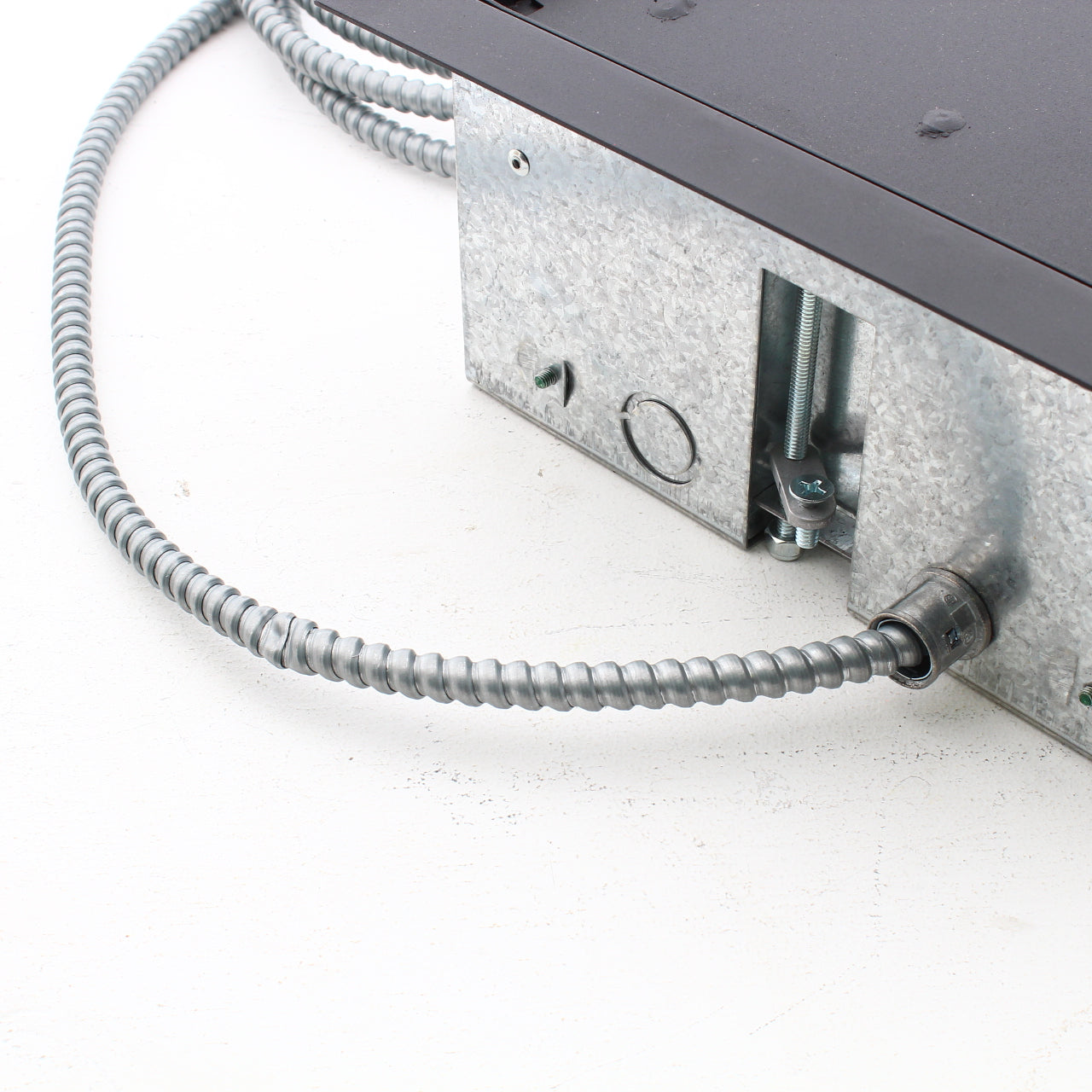 Hubbell Floor Box PreWired 1-20A Receptacle 7 Empty Black Lid AFBPW50115104C2