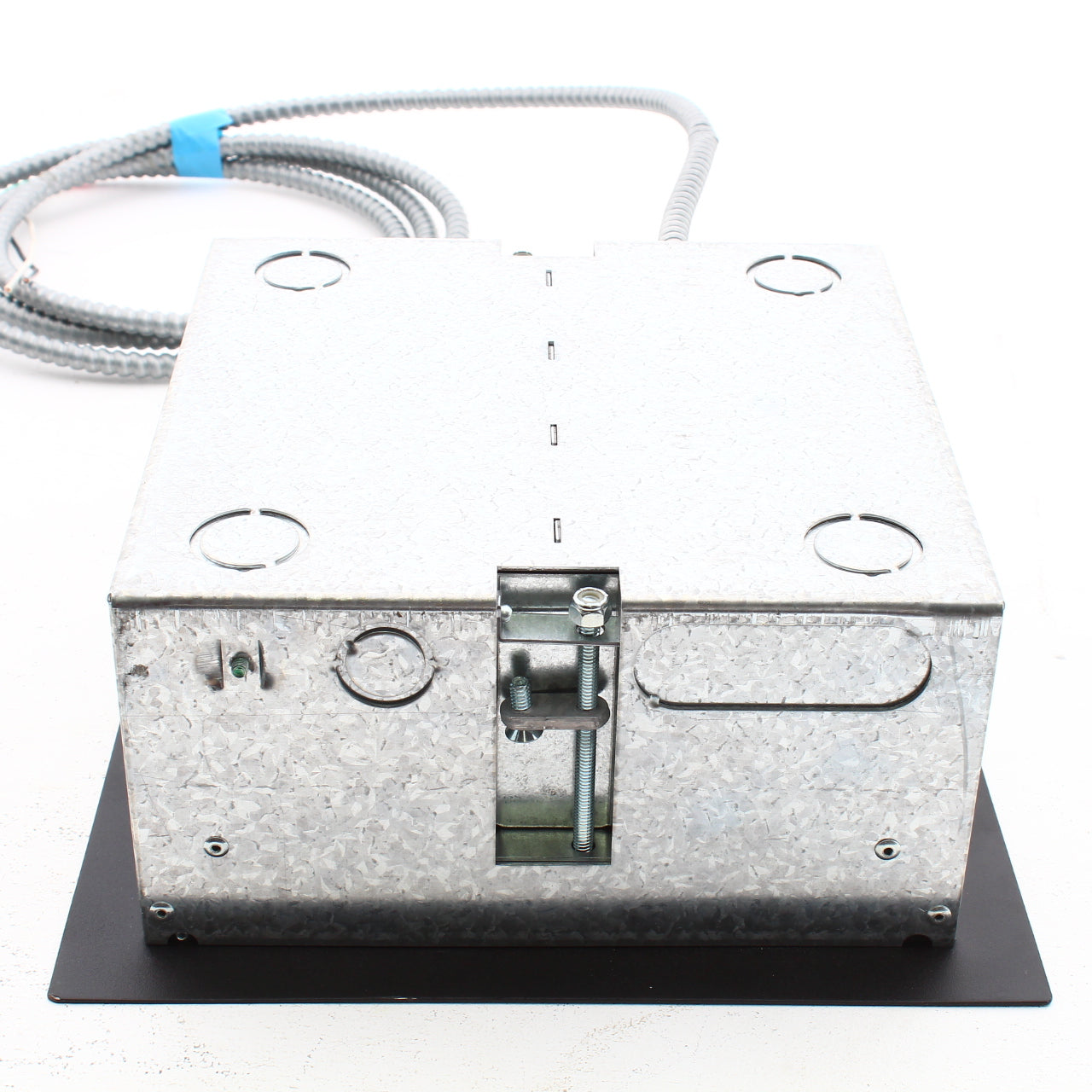 Hubbell Floor Box PreWired 1-20A Receptacle 7 Empty Black Lid AFBPW50115104C2