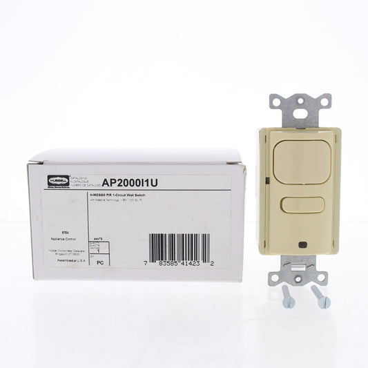 Hubbell AP2000I1U Ivory Occupancy Sensor Switch Adaptive PIR 120/277V 1000ft�