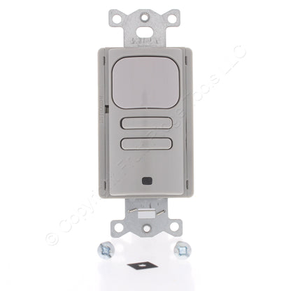 Hubbell AP2001GY22 Gray Vacancy Sensor Switch Adaptive PIR 2-Circuit 120/277V