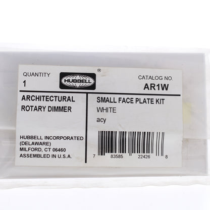 Hubbell AR1W White Replacement Faceplate for 600/1000W Architectural Dimmer
