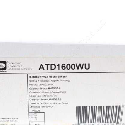 Hubbell Motion Sensor Occupancy Adaptive Ultrasonic/PIR 24VDC 1600ft? ATD1600WU