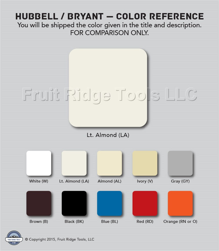 Hubbell Lt Almond Decorator Rocker Single Pole Light Switch 15A Bulk RSD115LA