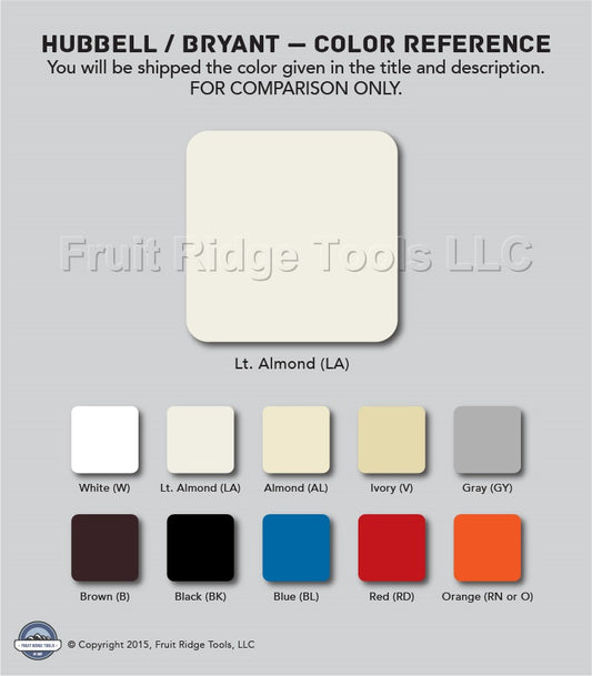 Hubbell NPJ1LA Light Almond 1-Gang Toggle Unbreakable Mid-Size Wallplate Cover
