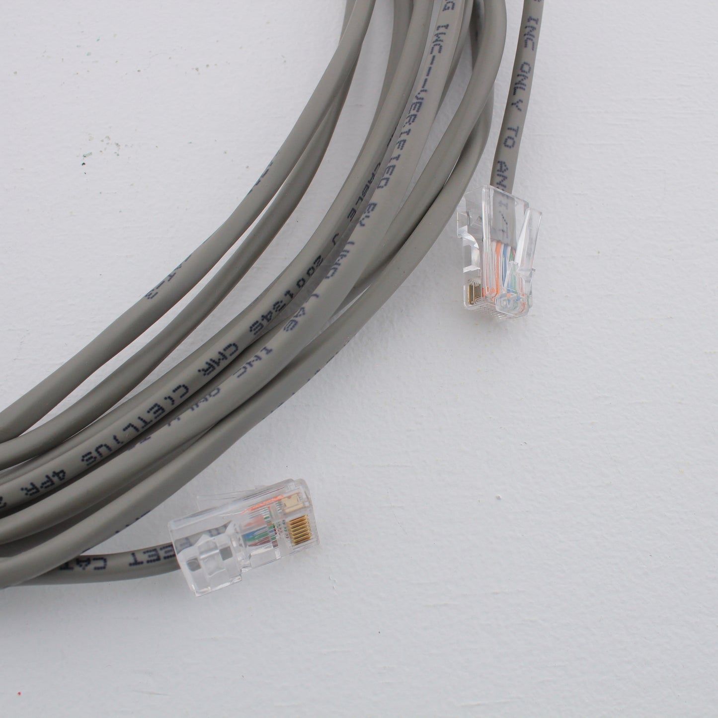 Hubbell Double End Phone Jumper Cord 4 Pair 8 Position 15Ft RJ45 BMD04P24J15DE