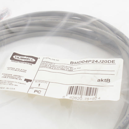 Hubbell Double End Phone Jumper Cord 4 Pair 8 Position 20Ft RJ45 BMD04P24J20DE