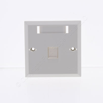 Hubbell Asian/UK Style Istation Jack Wallplate Shuttered 1-Port Box Mount BPS11A