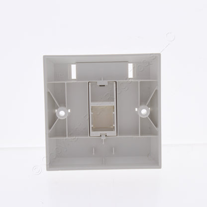 Hubbell Asian/UK Style Istation Jack Wallplate Shuttered 1-Port Box Mount BPS11A