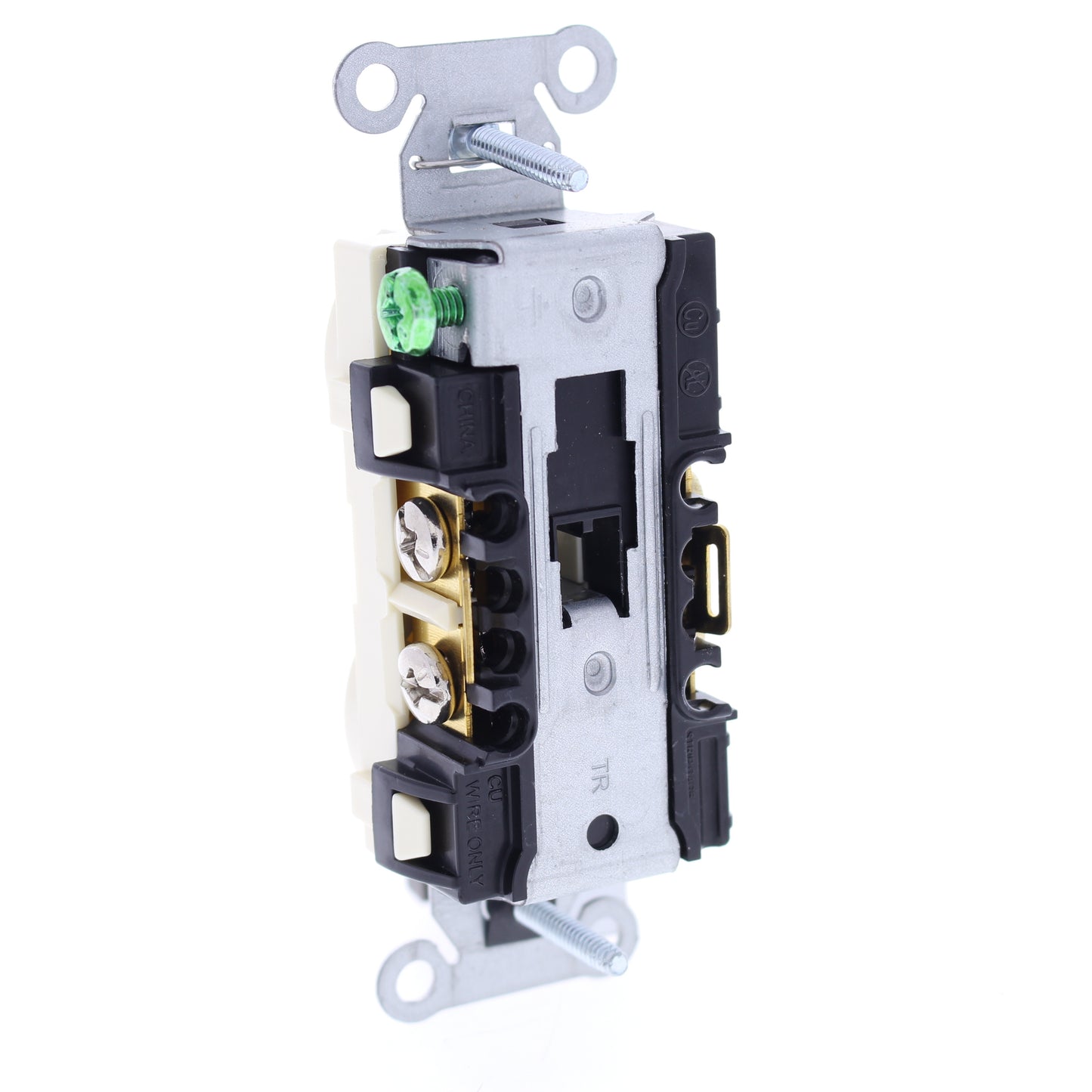Hubbell Almond Commercial Tamper Resistant Receptacle Outlet 15A BULK BR15ALTR