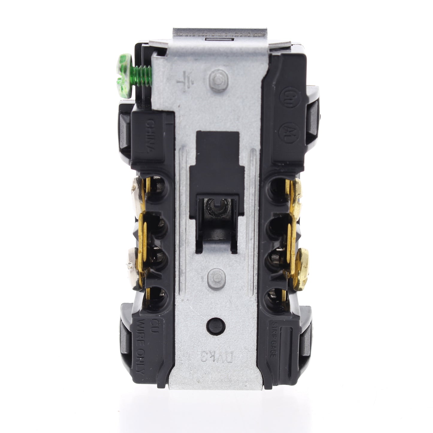 Hubbell BR15BLK Black Commercial Strapless 15A Receptacle Duplex Outlet 125V