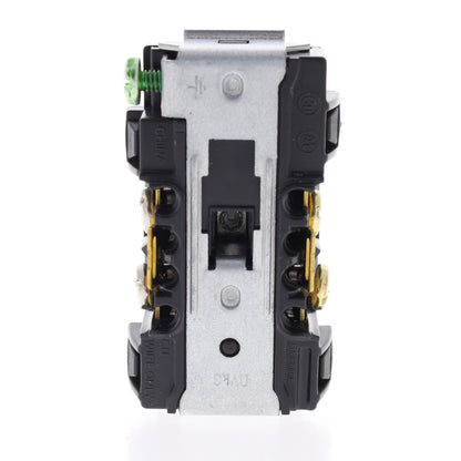 Hubbell BR15BLK Black Commercial Strapless 15A Receptacle Duplex Outlet 125V