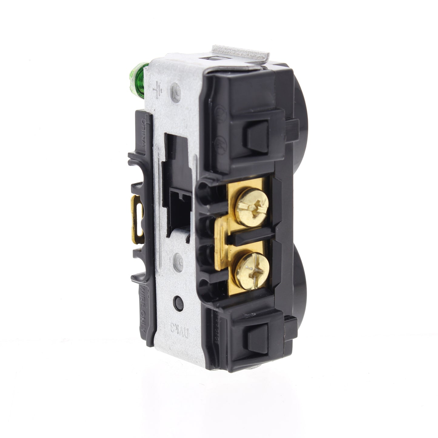Hubbell BR15BLK Black Commercial Strapless 15A Receptacle Duplex Outlet 125V