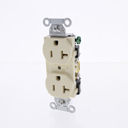 Hubbell BR20AL Almond 20A Duplex Receptacle Outlet 125V Nema 5-20R Commercial