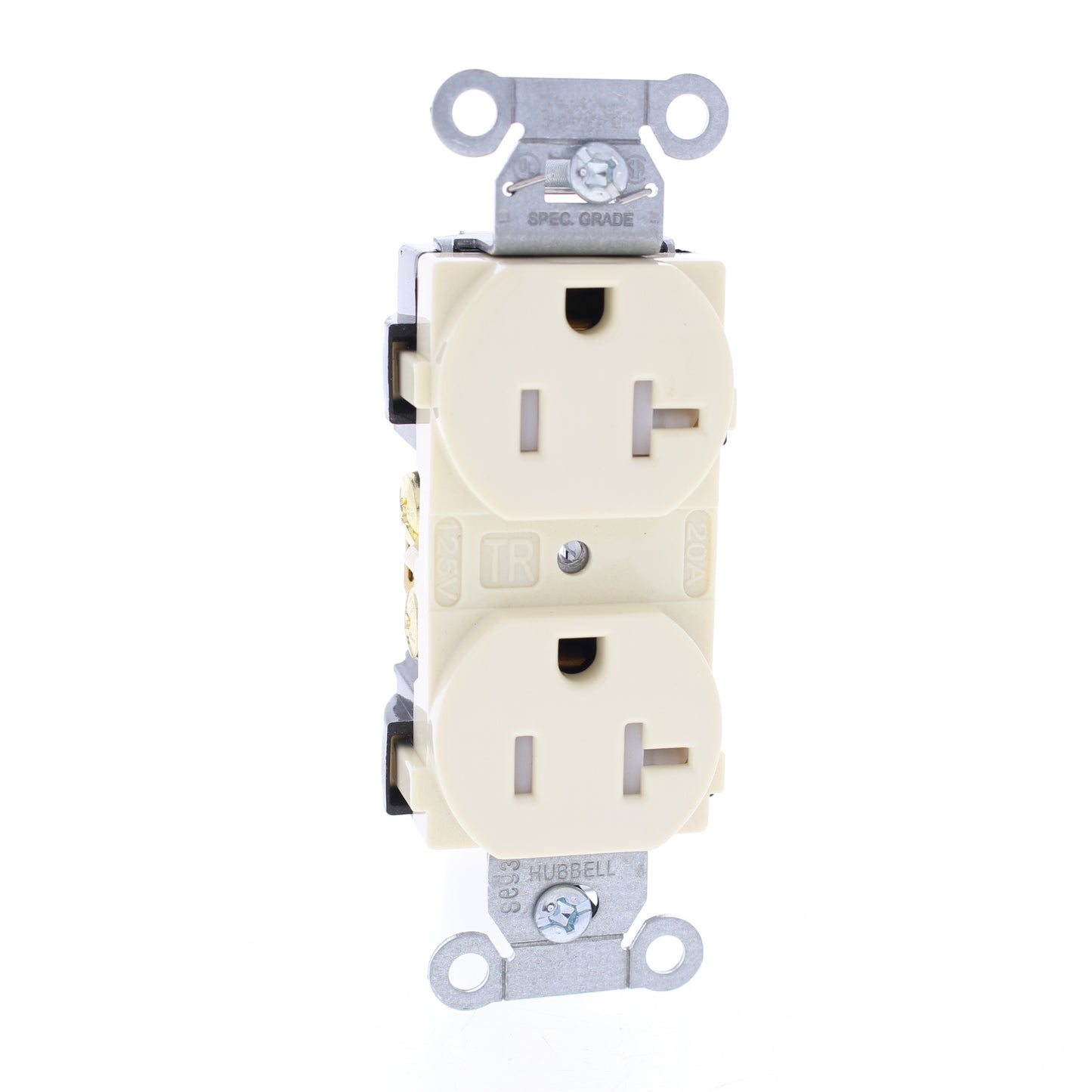 Hubbell BR20ALTR Almond Commercial Receptacle Tamper Resistant 20A 5-20R Outlet
