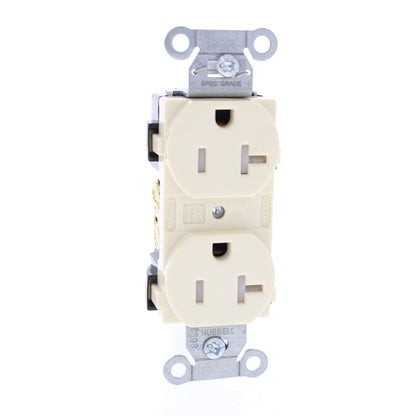 Hubbell BR20ALTR Almond Commercial Receptacle Tamper Resistant 20A 5-20R Outlet