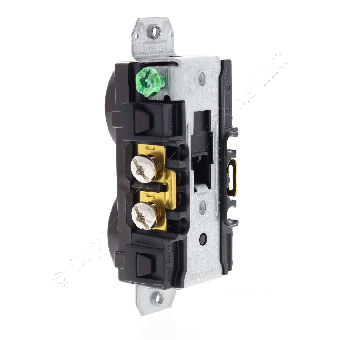 Hubbell BR20M1 Brown Earless Duplex 125V Receptacle Outlet Commercial