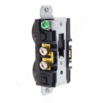 Hubbell BR20M1 Brown Earless Duplex 125V Receptacle Outlet Commercial