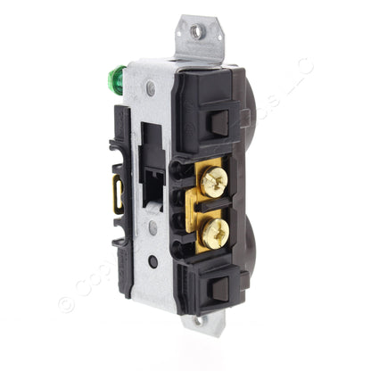Hubbell BR20M1 Brown Earless Duplex 125V Receptacle Outlet Commercial