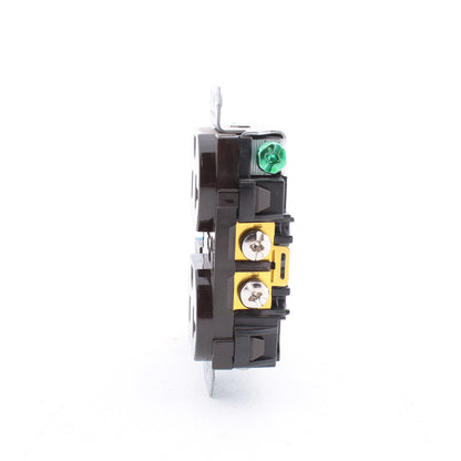Hubbell Brown Earless Commercial Duplex Receptacle Outlet 20A 125V BULK BR20M1