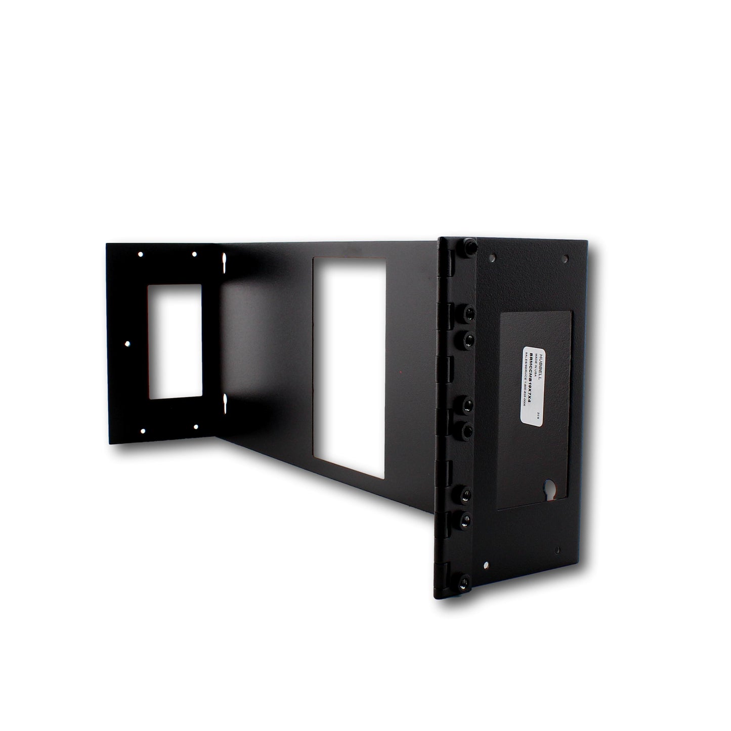 Hubbell Side-Hinged Patch Panel Bracket Wall Mount 4RU BRMCCMB19X7X4